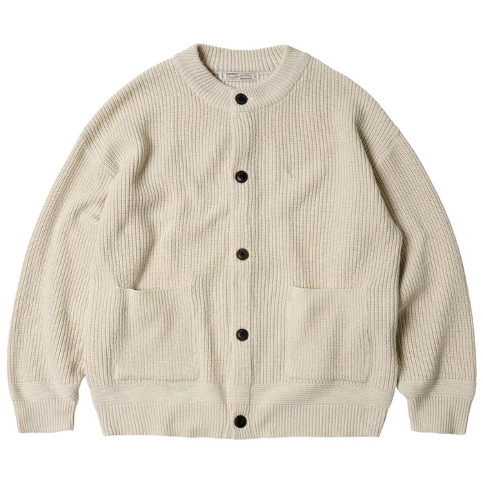 FrizmWORKS Heavy Wool Round Cardigan - Cream