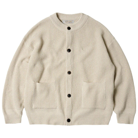 FrizmWORKS Heavy Wool Round Cardigan - Cream