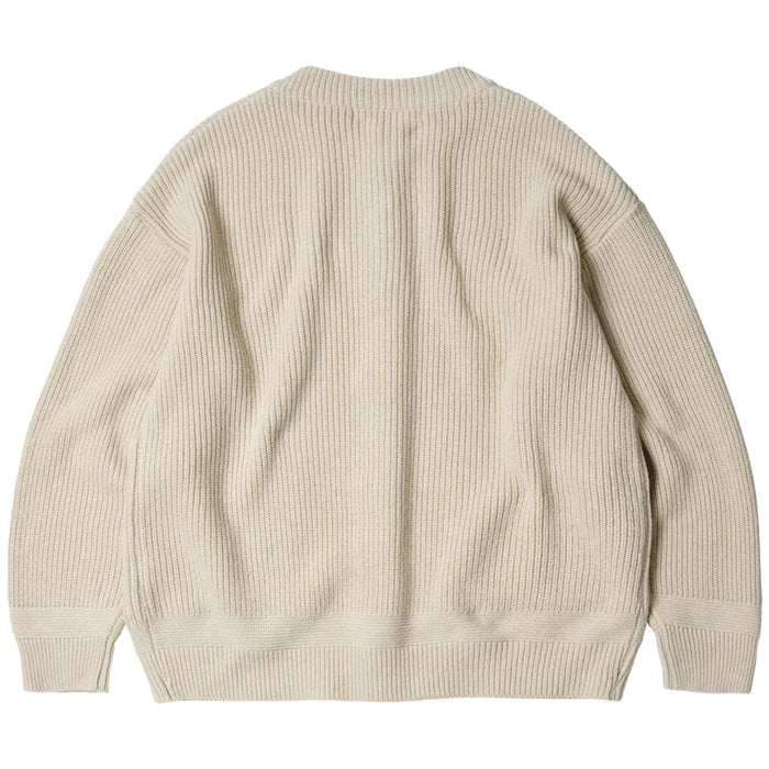 FrizmWORKS Heavy Wool Round Cardigan - Cream
