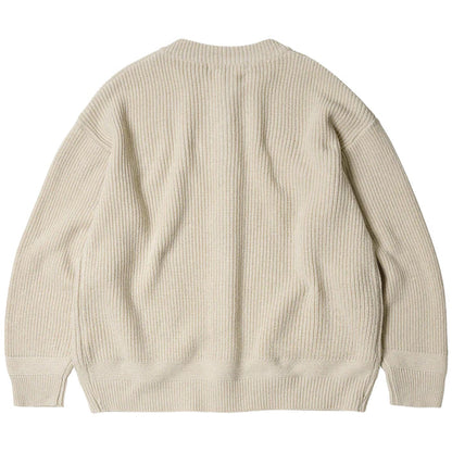 FrizmWORKS Heavy Wool Round Cardigan - Cream