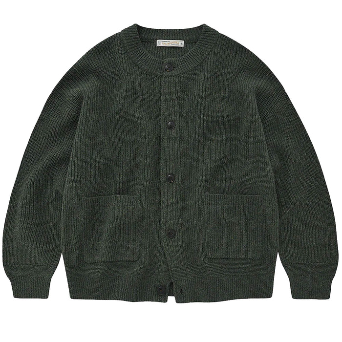 FrizmWORKS Heavy Wool Round Cardigan - Forest