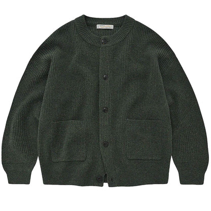 FrizmWORKS Heavy Wool Round Cardigan - Forest