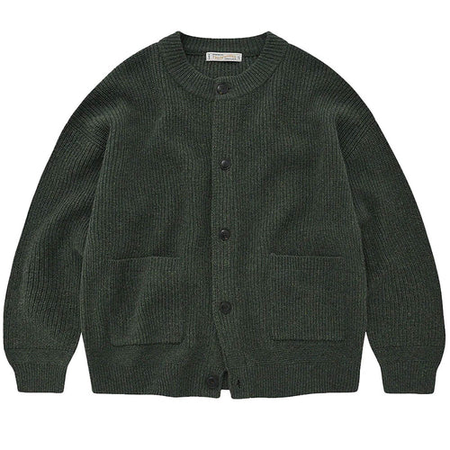 FrizmWORKS Heavy Wool Round Cardigan - Forest
