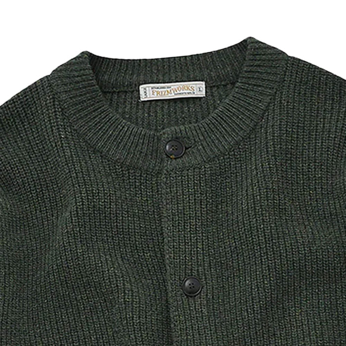 FrizmWORKS Heavy Wool Round Cardigan - Forest