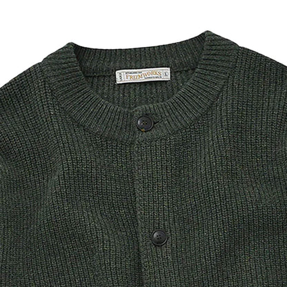 FrizmWORKS Heavy Wool Round Cardigan - Forest