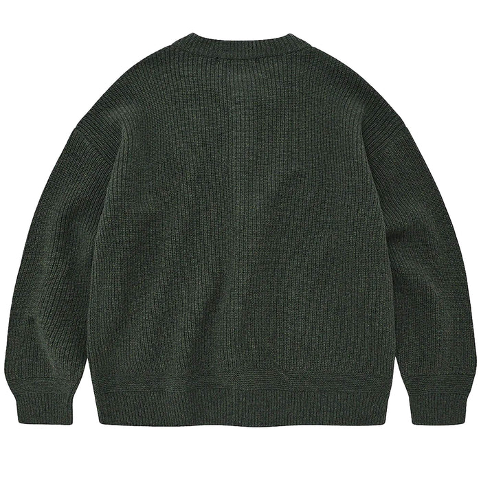 FrizmWORKS Heavy Wool Round Cardigan - Forest