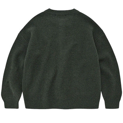 FrizmWORKS Heavy Wool Round Cardigan - Forest