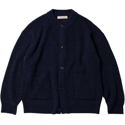 FrizmWORKS Heavy Wool Round Cardigan - Navy