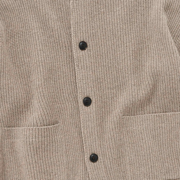 FrizmWORKS Heavy Wool Round Cardigan - Oatmeal