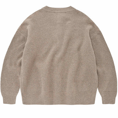 FrizmWORKS Heavy Wool Round Cardigan - Oatmeal