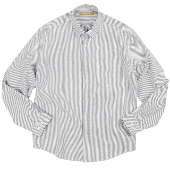 FrizmWORKS OG Striped Oxford Oversized Shirt - Grey