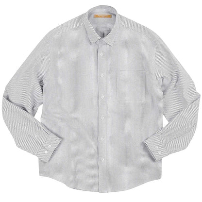 FrizmWORKS OG Striped Oxford Oversized Shirt - Grey