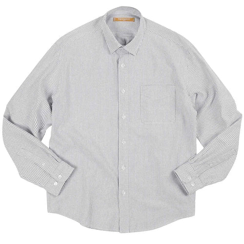 FrizmWORKS OG Striped Oxford Oversized Shirt - Grey