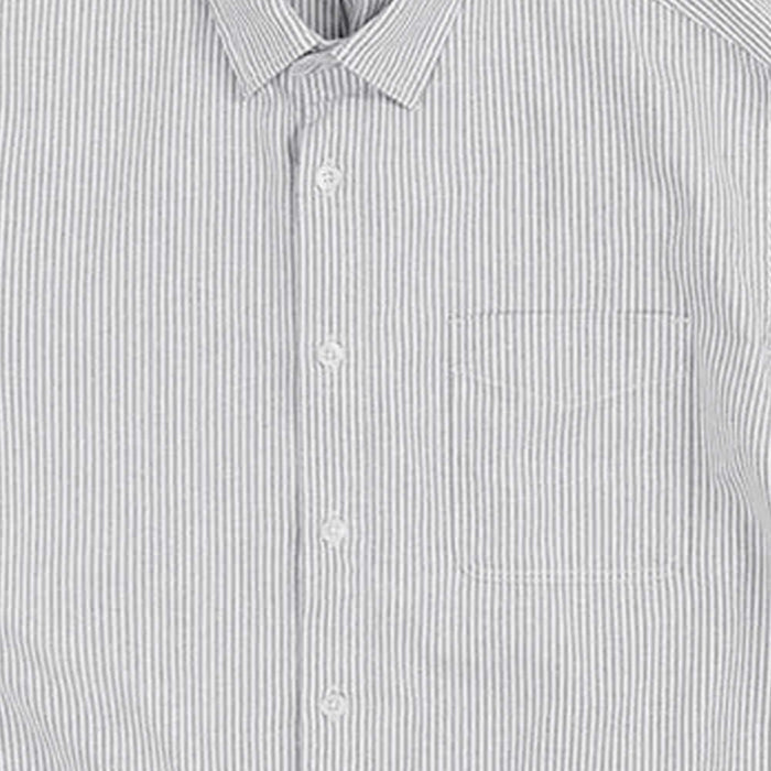FrizmWORKS OG Striped Oxford Oversized Shirt - Grey