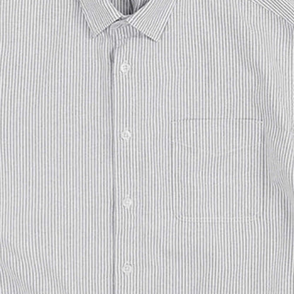 FrizmWORKS OG Striped Oxford Oversized Shirt - Grey