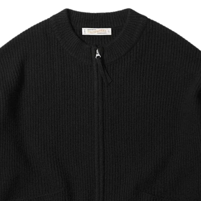 FrizmWORKS Wool Deck Zip Up Cardigan - Black