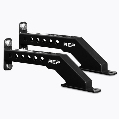 Metallic Black Front Foot Extension Pair 2.0 with REP branding on white background