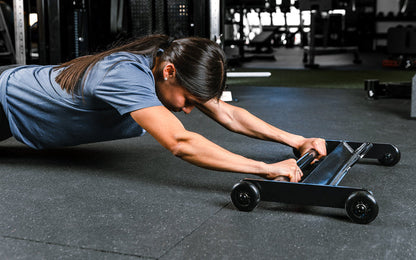 Athlete using glute ham roller for ab exercises