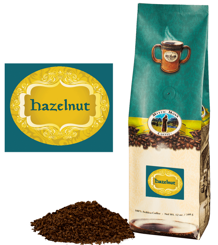 Hazelnut Flavored Ground Coffee | Mystic Monk Coffee