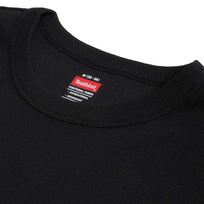 Healthknit Heavyweight Rib Crew T-Shirt - Black