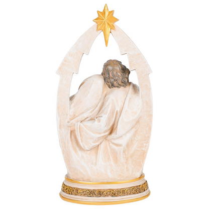 Holy Family Bust Under Star Arch 11.25"H