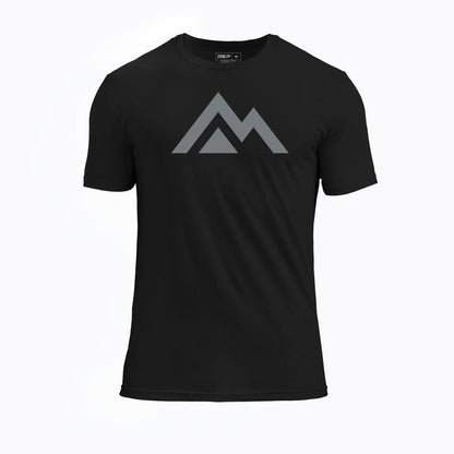 The REP Fitness Icon Tri-Blend Crew T-Shirt in Heather Black/Cool Grey front