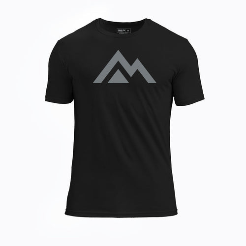The REP Fitness Icon Tri-Blend Crew T-Shirt in Heather Black/Cool Grey front
