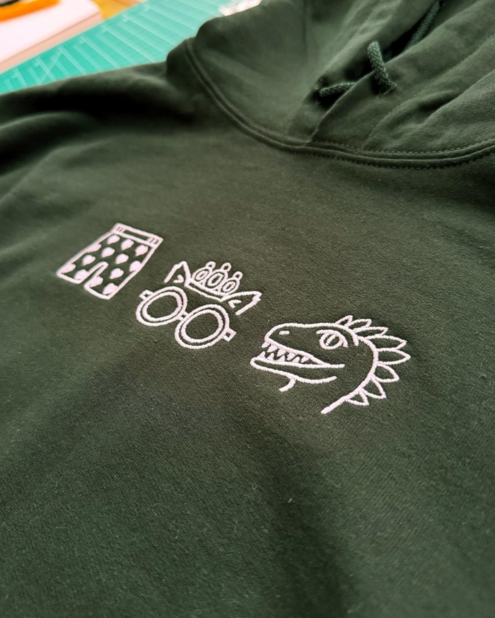 Icons Embroidered Hoodie