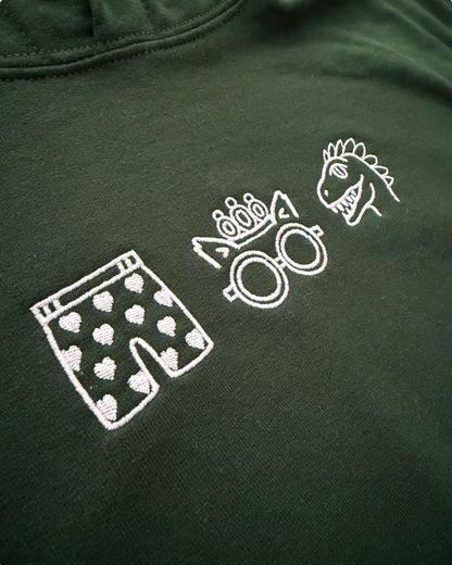 Icons Embroidered Hoodie