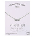 Knot Necklace Silver 16"L