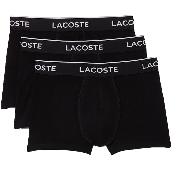 Lacoste 3 Pack Stretch Trunks - Black