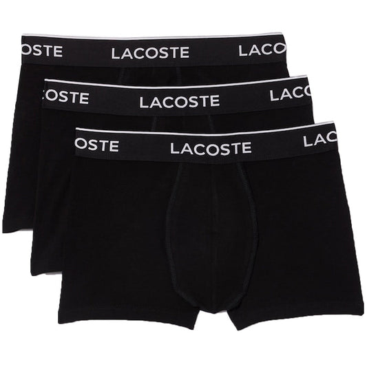 Lacoste 3 Pack Stretch Trunks - Black