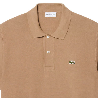 Lacoste Classic Fit Knitted Polo Shirt - Brown