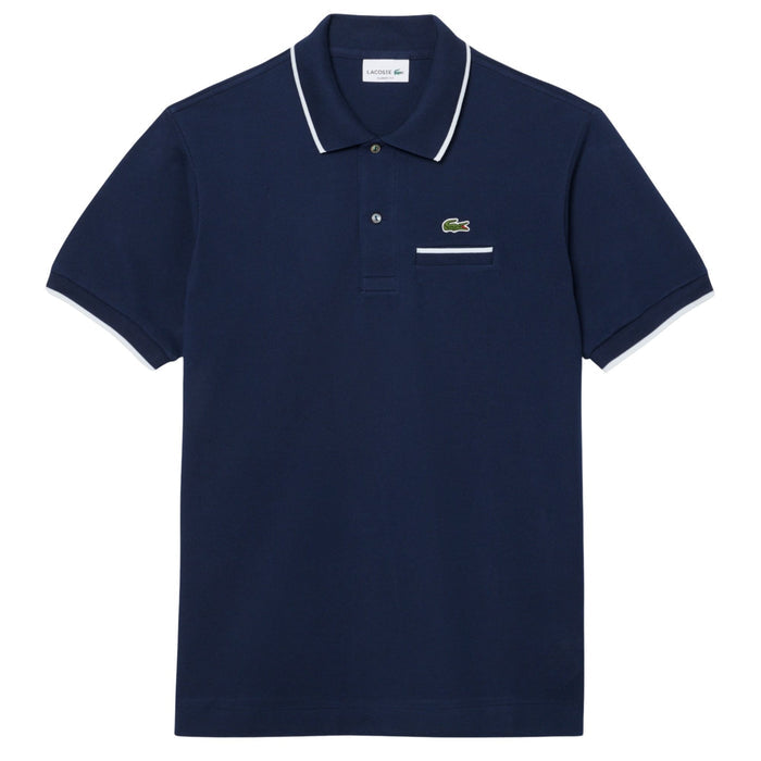 Lacoste Classic Fit Pocket Accent Polo Shirt - Navy