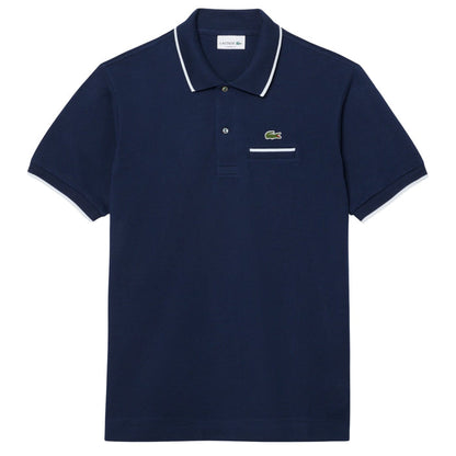 Lacoste Classic Fit Pocket Accent Polo Shirt - Navy