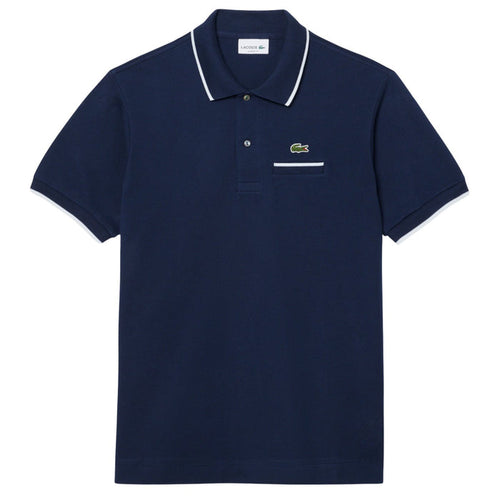 Lacoste Classic Fit Pocket Accent Polo Shirt - Navy
