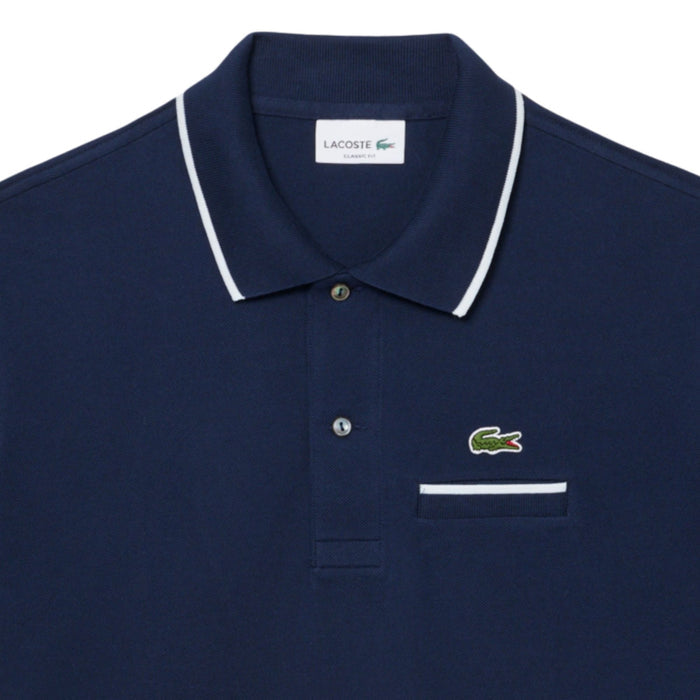 Lacoste Classic Fit Pocket Accent Polo Shirt - Navy