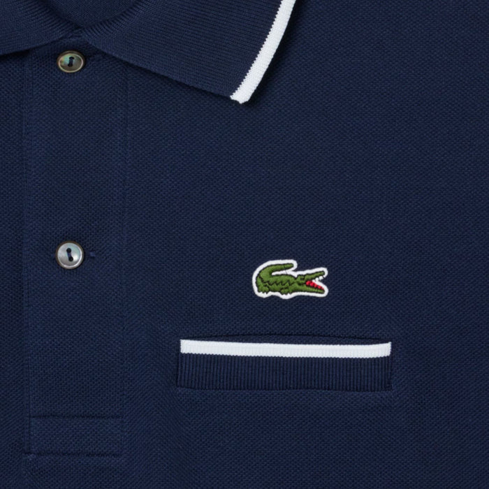 Lacoste Classic Fit Pocket Accent Polo Shirt - Navy