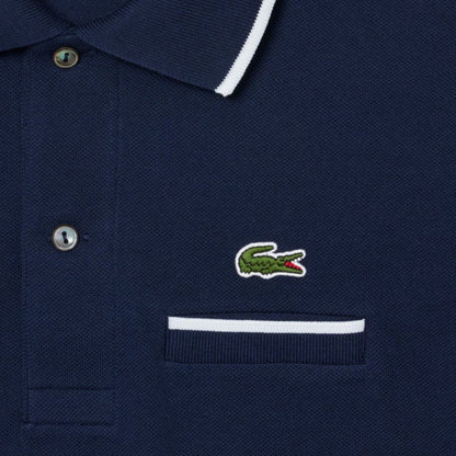 Lacoste Classic Fit Pocket Accent Polo Shirt - Navy