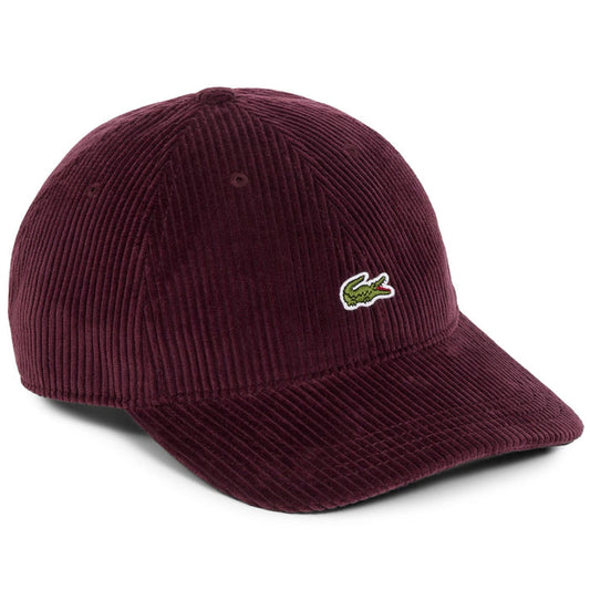 Lacoste Corduroy Cap - Dark Burgundy