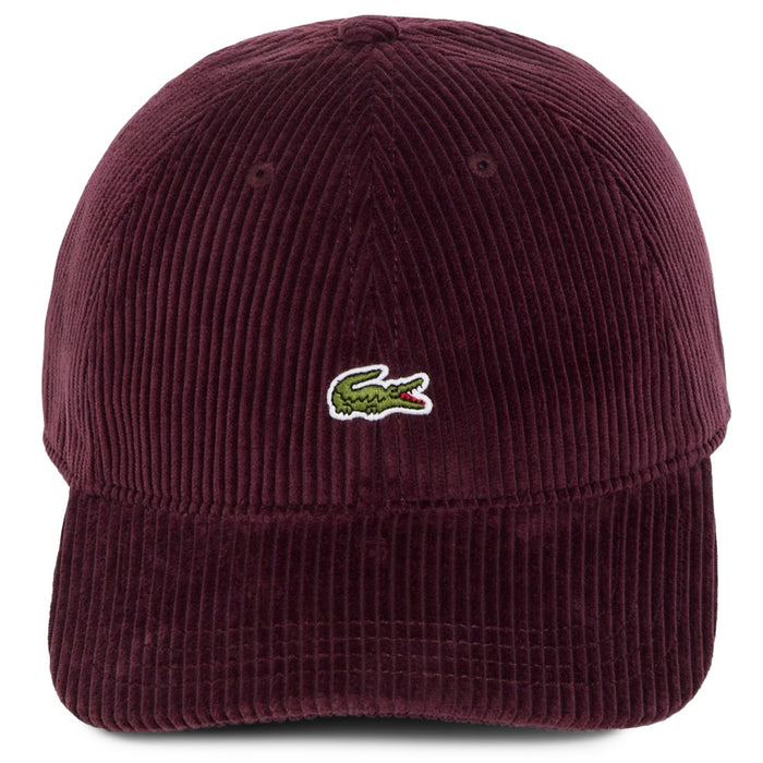 Lacoste Corduroy Cap - Dark Burgundy