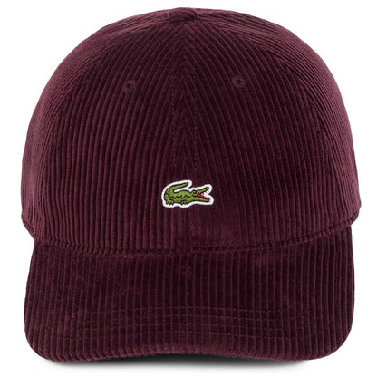 Lacoste Corduroy Cap - Dark Burgundy