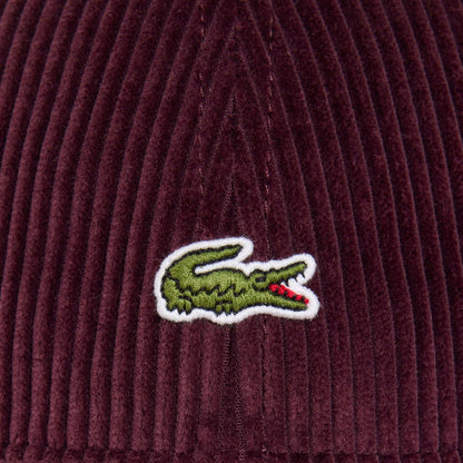 Lacoste Corduroy Cap - Dark Burgundy