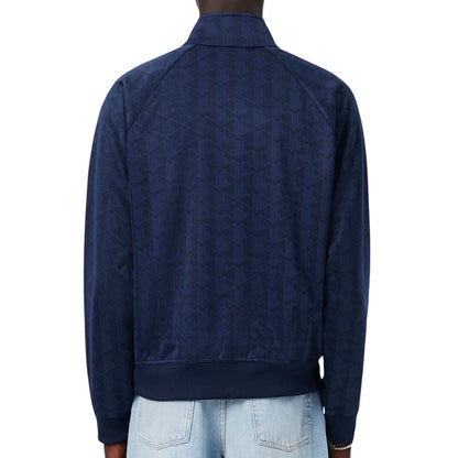 Lacoste Monogram Jacquard Zipped Jacket - Navy