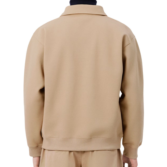 Lacoste Polo Collar Piqué Sweatshirt - Beige