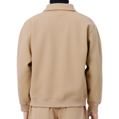 Lacoste Polo Collar Piqué Sweatshirt - Beige