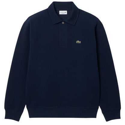 Lacoste Polo Collar Piqué Sweatshirt - Midnight Blue