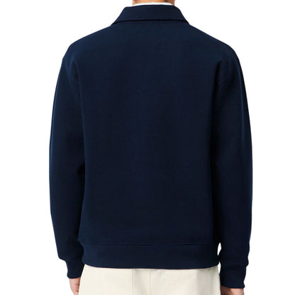 Lacoste Polo Collar Piqué Sweatshirt - Midnight Blue
