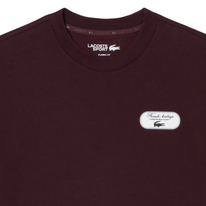 Lacoste Ultra Dry Tennis Heritage Graphic T-Shirt - Merlot
