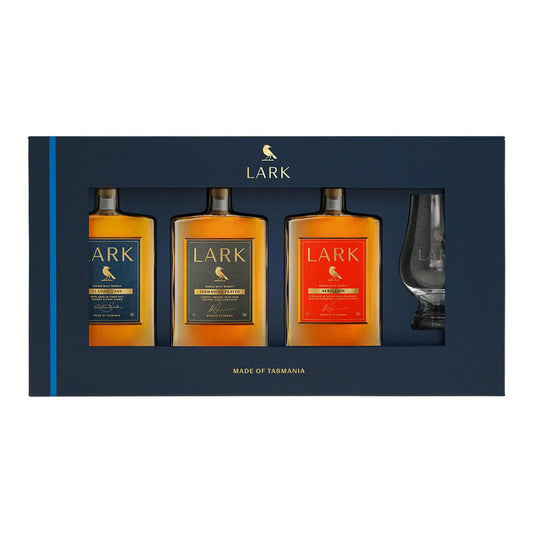 Buy Lark Lark Signature Flight Tasmanian Whisky Gift Pack with Glass (3 x 100mL) at Secret Bottle